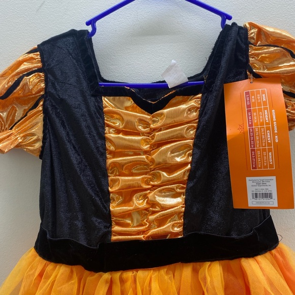 Orange and Black Kids Fancy Witch Halloween costume - Picture 3 of 6